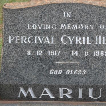 MARIUS Percival Cyril Henry 1917-1962