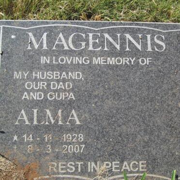 MAGENNIS Alma 1928-2007
