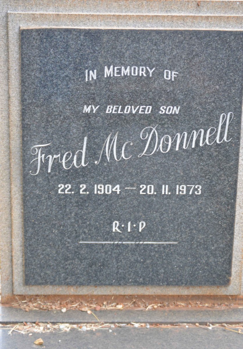 MCDONNELL Fred 1904-1973