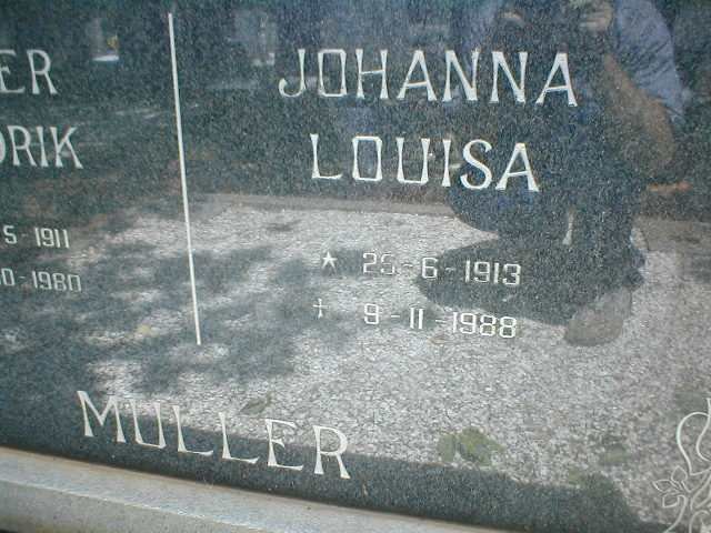 MULLER Johanna Louisa 1913-1988
