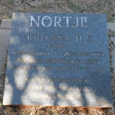 NORTJE Johanna H.S. 1903-1980