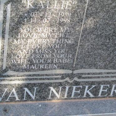 NIEKERK Kallie, van 1959-1998