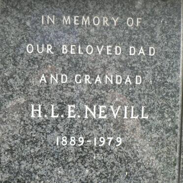 NEVILL H.L.E. 1889-1979
