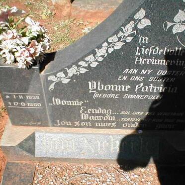 NIEKERK Yvonne Patricia, van nee SWANEPOEL 1938-1960
