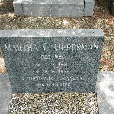 OPPERMAN Martha C. nee NEL 1881-1959