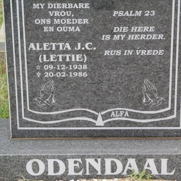ODENDAAL Aletta J.C. 1938-1986