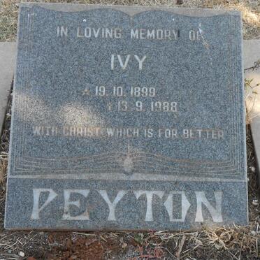 PEYTON Ivy 1899-1988