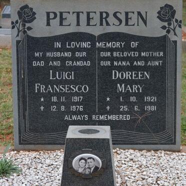 PETERSEN Luigi Fransesco 1917-1976 &amp; Doreen Mary 1921-1981