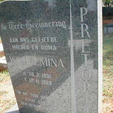 PRETORIUS Wilhelmina 1931-1983