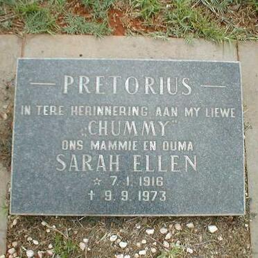 PRETORIUS Sarah Ellen 1916-1973