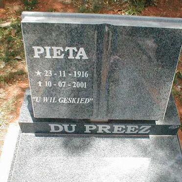 PREEZ Pieta, du 1916-2001