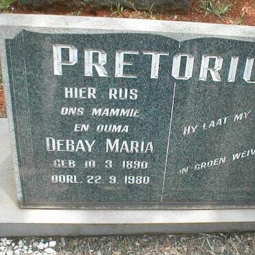 PRETORIUS Debay Maria 1890-1980