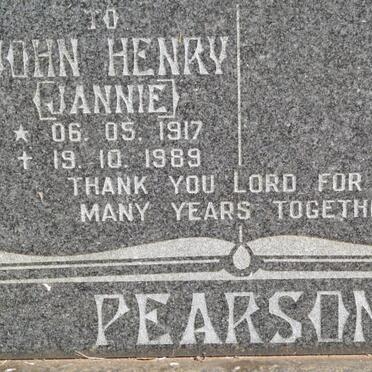 PEARSON John Henry 1917-1989