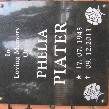 PIATER Phelia 1945-2013