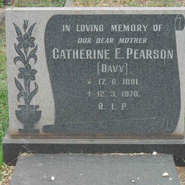 PEARSON Catherine E., DAVY 1891-1970