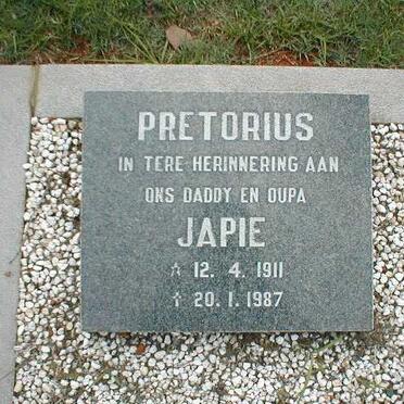PRETORIUS Japie 1911-1987