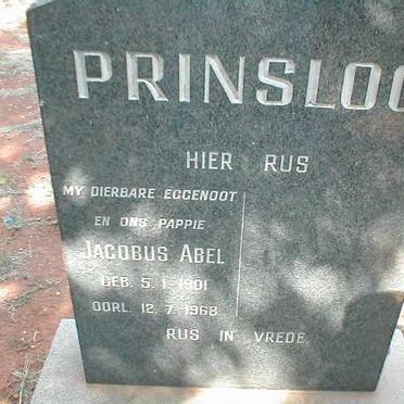 PRINSLOO Jacobus Abel 1901-1968