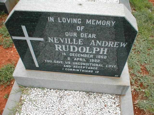 RUDOLPH Neville Andrew 1952-1992