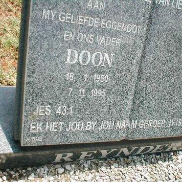 REYNDERS Doon 1950-1995