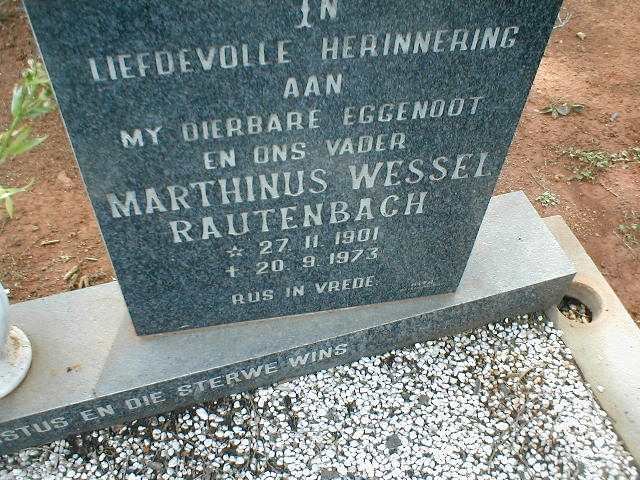 RAUTENBACH Marthinus Wessel 1901-1973