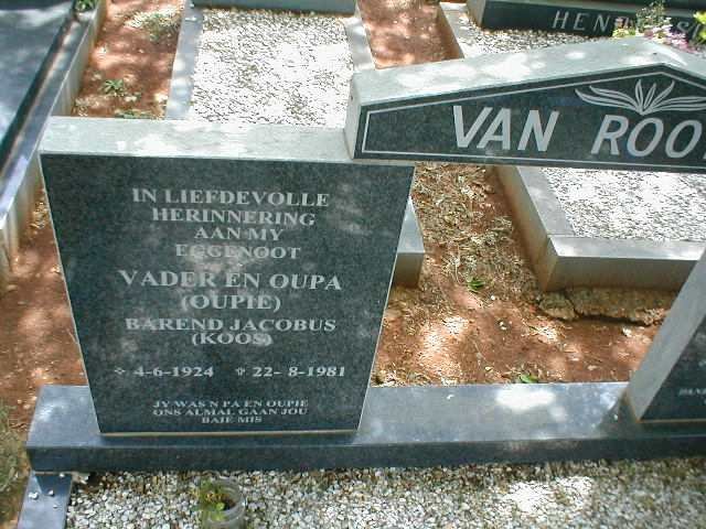 ROOYEN Barend Jacobus, van 1924-1981