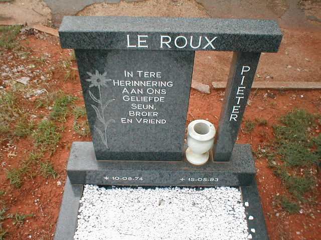 ROUX Pieter, le 1974-1993