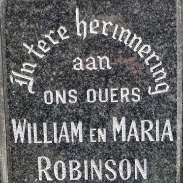 ROBINSON William &amp; Maria
