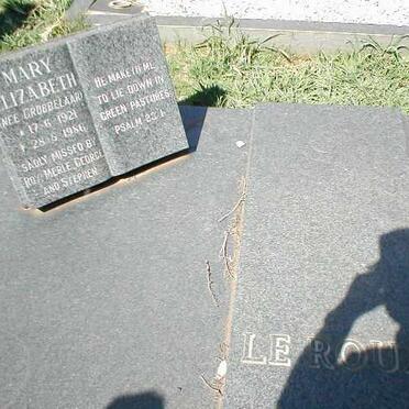 ROUX Mary Elizabeth, le nee GROBBELAAR 1921-1986