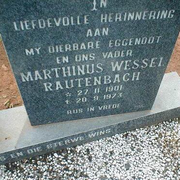 RAUTENBACH Marthinus Wessel 1901-1973