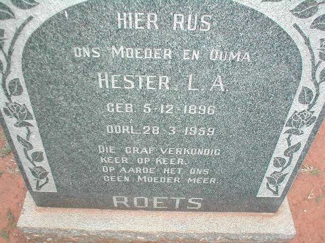 ROETS Hester L.A. 1896-1959