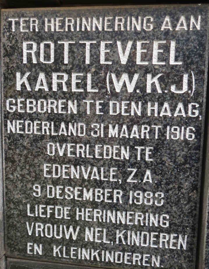 ROTTEVEEL W.K.J. 1916-1993