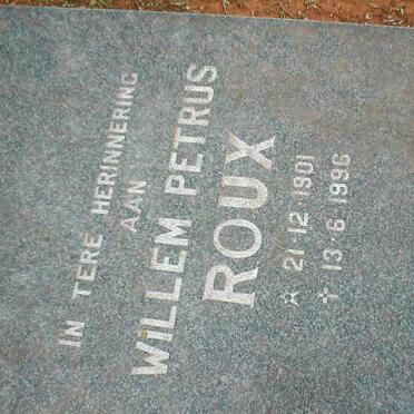 ROUX Willem Petrus 1901-1996