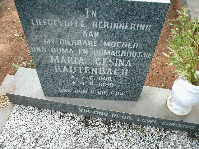 RAUTENBACH Marta Gesina 1910-1990
