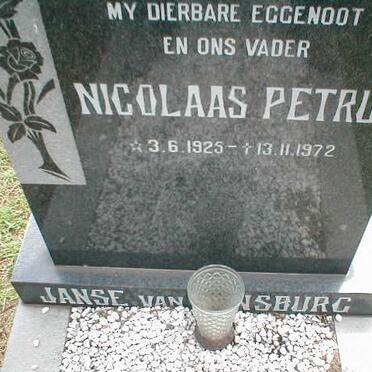 RENSBURG Nicolaas Petrus, Janse van 1925-1972