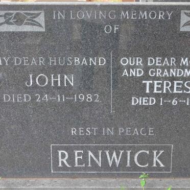 RENWICK John -1982 &amp; Teresa -1997