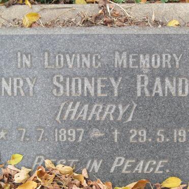 RANDALL Henry Sidney 1897-1973