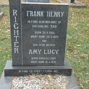 RICHTER Frank Henry 1904-1973 &amp; Amy Lucy KOCH 1909-1979 :: VAN NIEKERK Jan Albert 1932-2000
