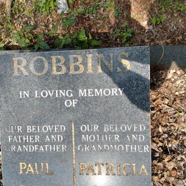 ROBBINS Paul 1935-1993 & Patricia 1937-2006