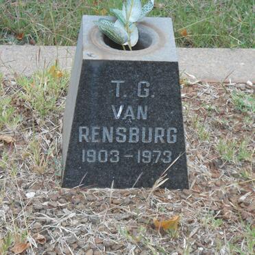 RENSBURG T.G., van 1903-1973