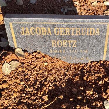 ROETZ Jacoba Gertruida 1941-2023