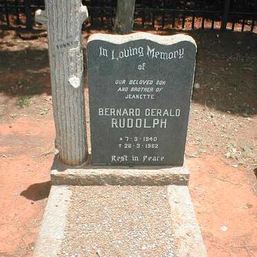 RUDOLPH Bernard Gerald 1940-1962