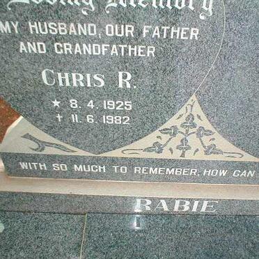 RABIE Chris R. 1925-1982