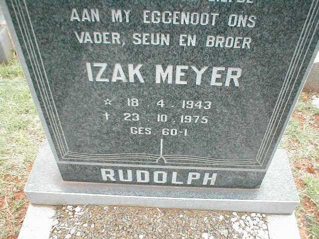 RUDOLPH Izak Meyer 1943-1975