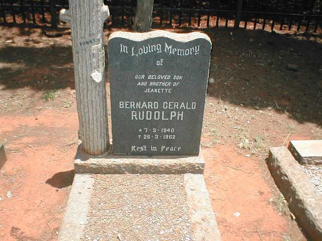 RUDOLPH Bernard Gerald 1940-1962