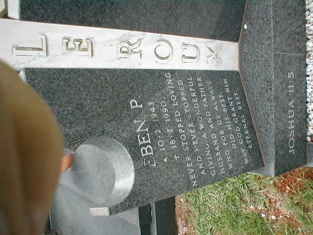 ROUX Eben P., le 1943-1990
