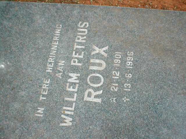 ROUX Willem Petrus 1901-1996