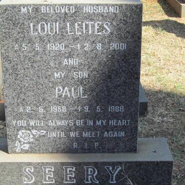 SEERY Loui Leites 1920-2001 :: SEERY Paul 1958-1988