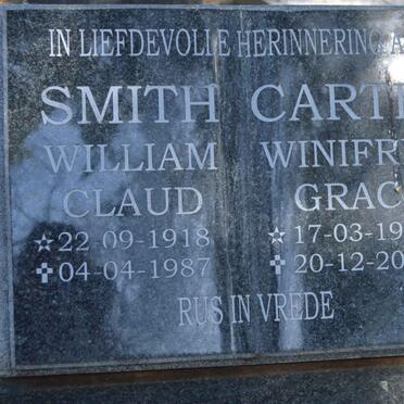SMITH William Claud 1918-1987 :: CARTES Winifred Grace 1938-2005