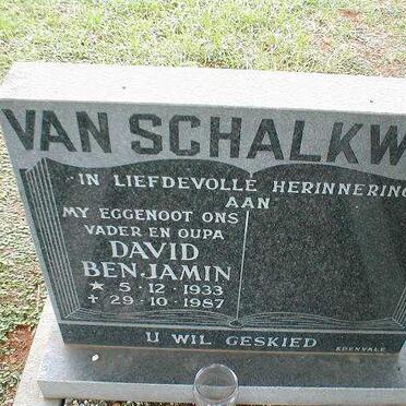 SCHALKWYK David Benjamin, van 1933-1987