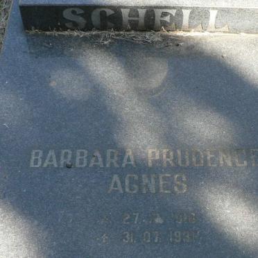 SCHELL Barbara Prudence Agnes 1916-19??
